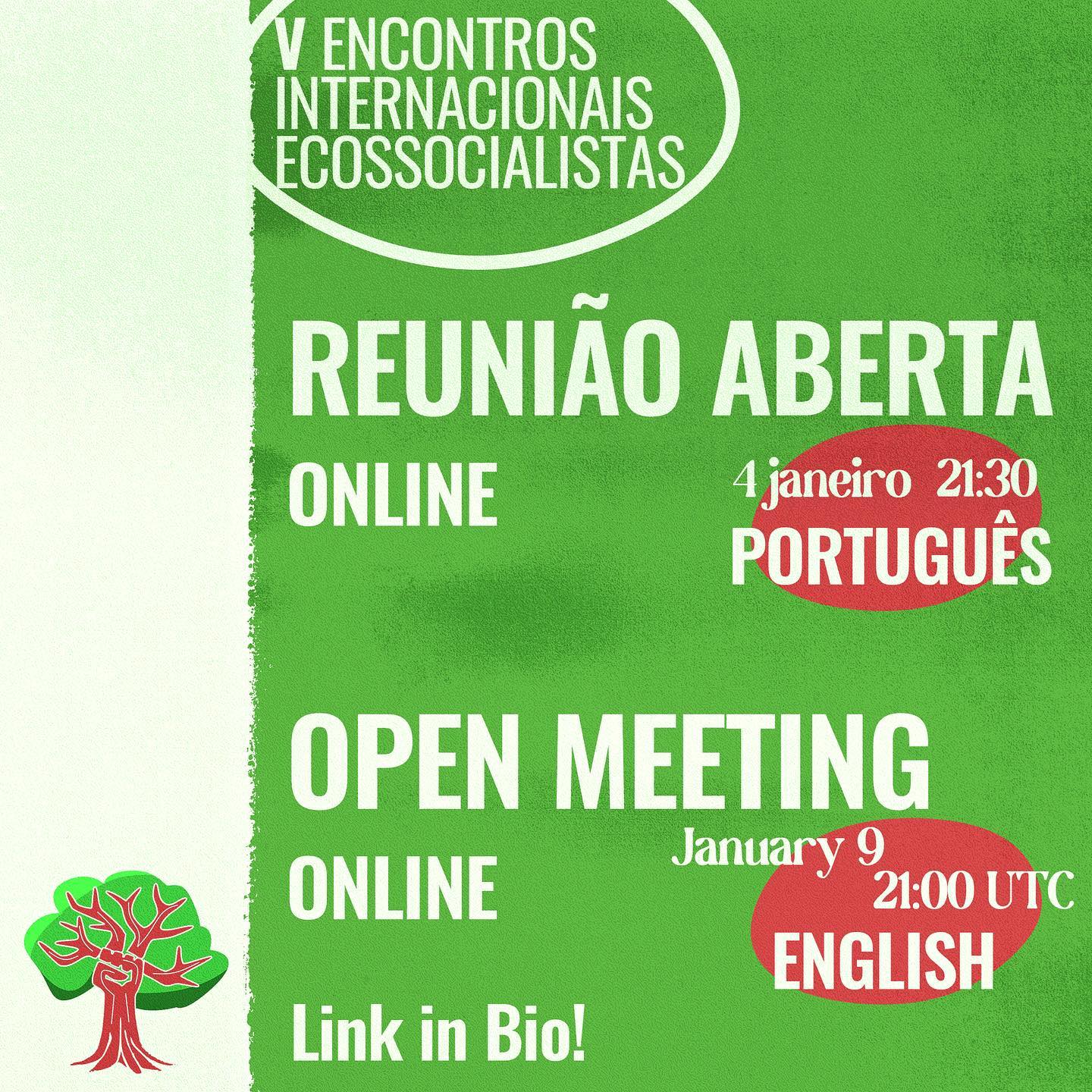 9 Jan | Preparatory online meeting of the Ecosocialist Encounters in English